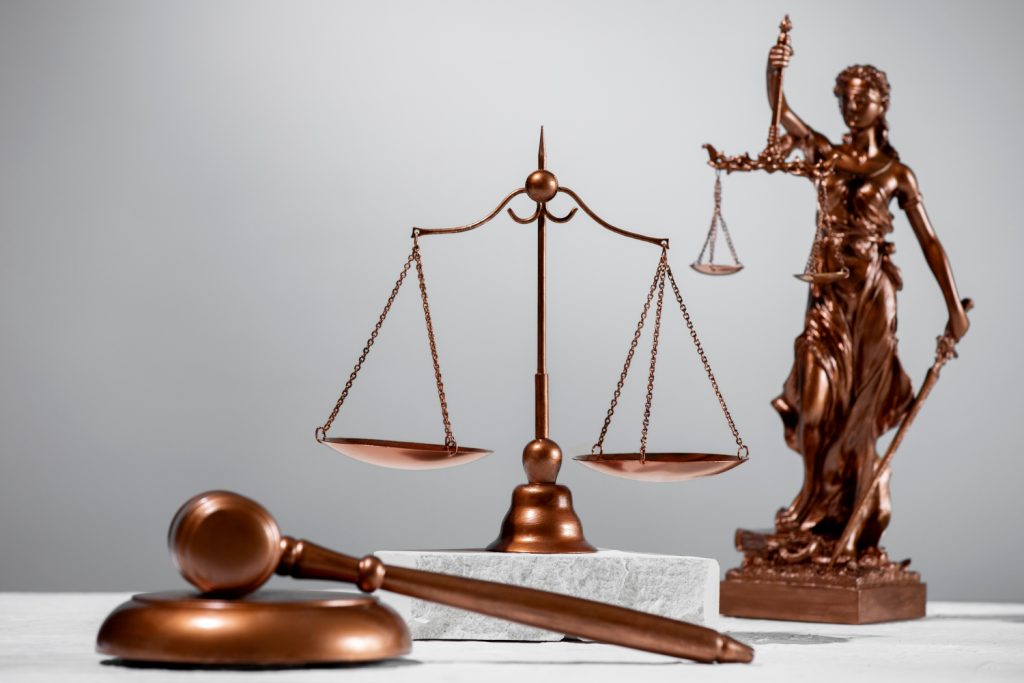 Still life with the scales of justice